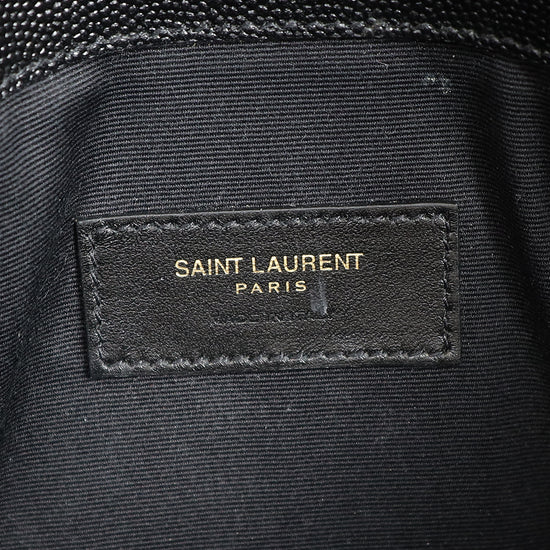 YSL Black Uptown Pouch Clutch
