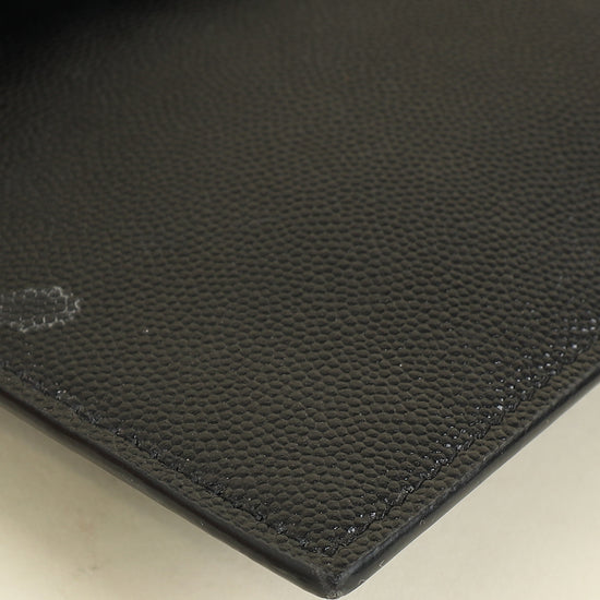 YSL Black Uptown Pouch Clutch