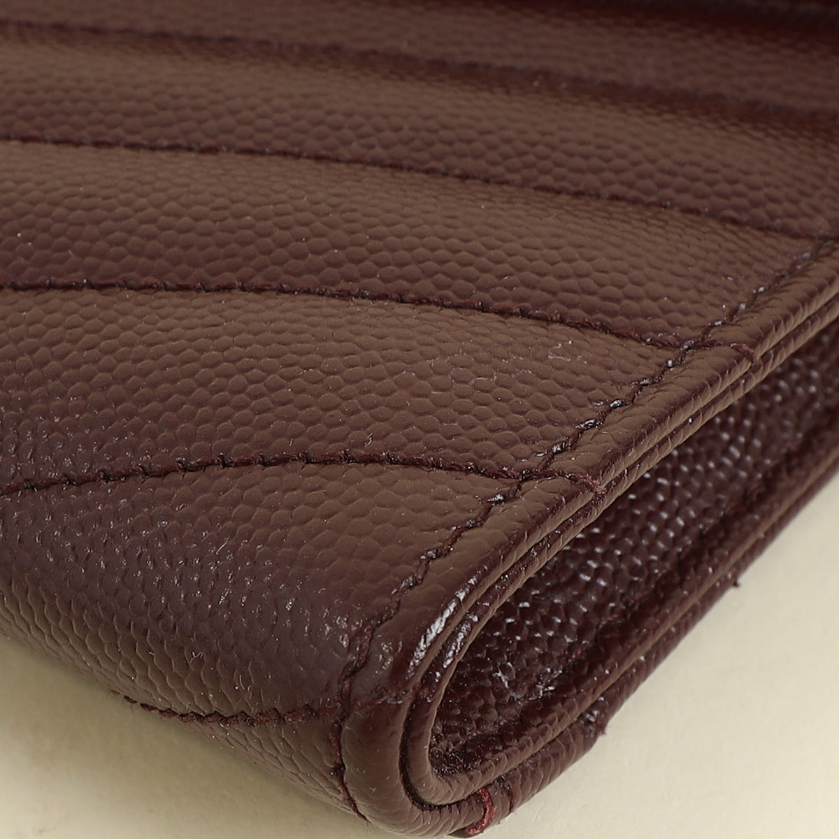 YSL Burgundy Monogram Cassandre Flap Pouch