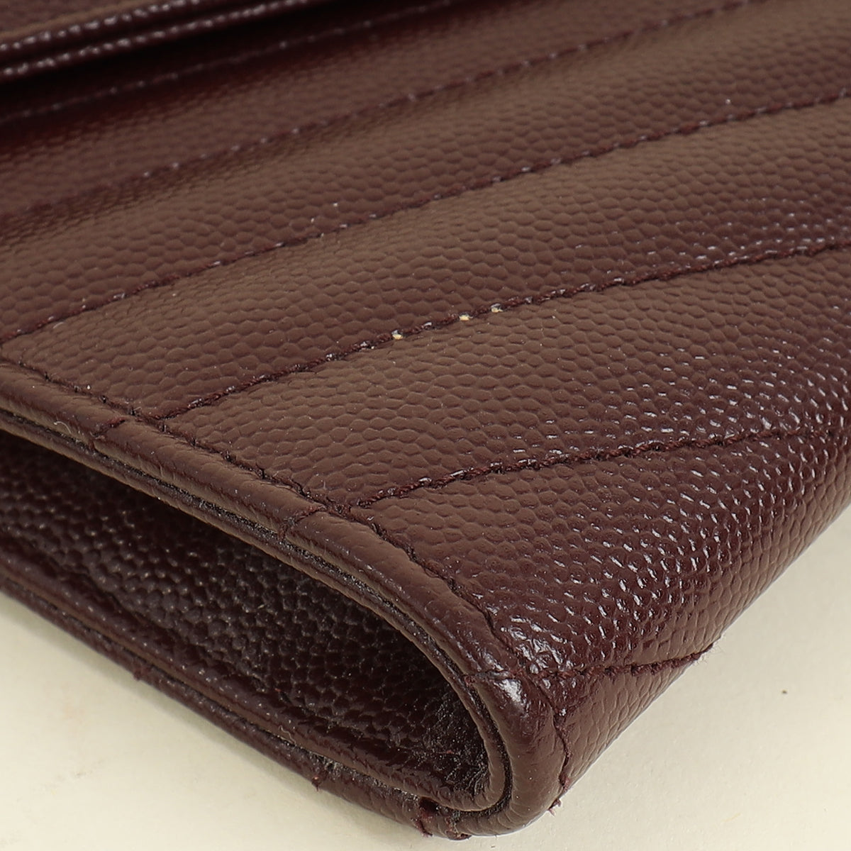 YSL Burgundy Monogram Cassandre Flap Pouch