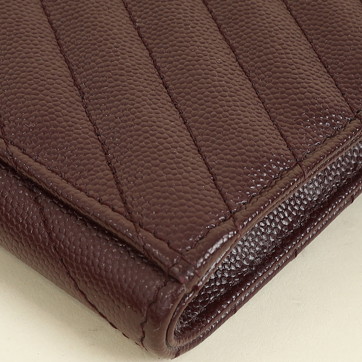 YSL Burgundy Monogram Cassandre Flap Pouch