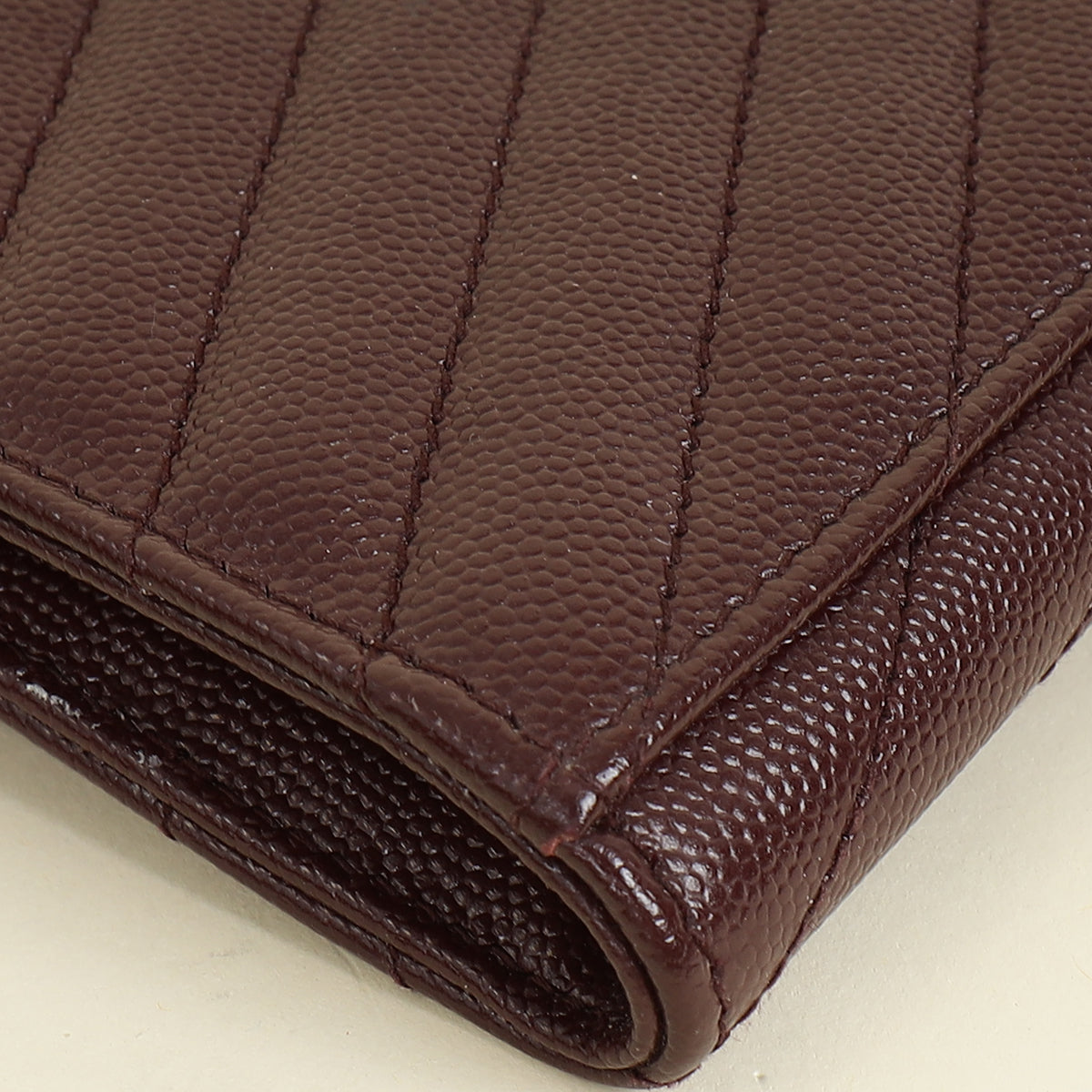 YSL Burgundy Monogram Cassandre Flap Pouch