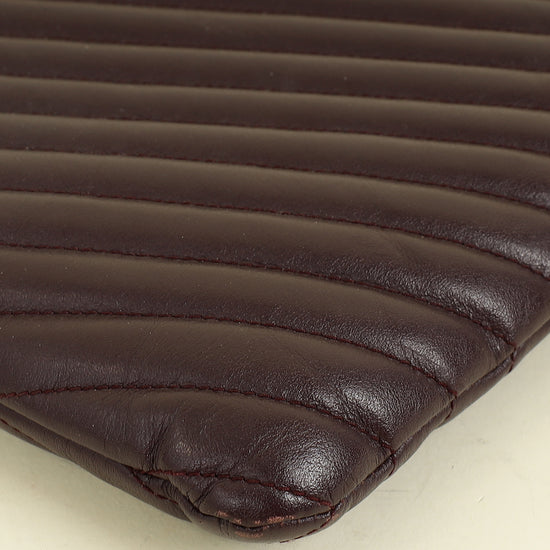 YSL Wine Cassandre Zip Document Holder Large Pouch