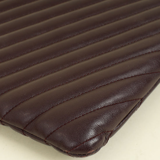 YSL Wine Cassandre Zip Document Holder Large Pouch