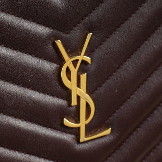 YSL Wine Cassandre Zip Document Holder Large Pouch