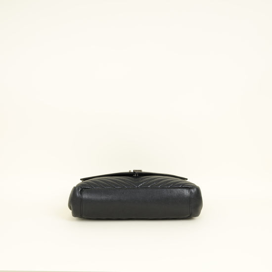 YSL Black Monogram College Satchel Large Bag