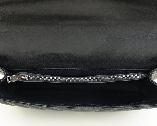 YSL Black Monogram College Satchel Large Bag