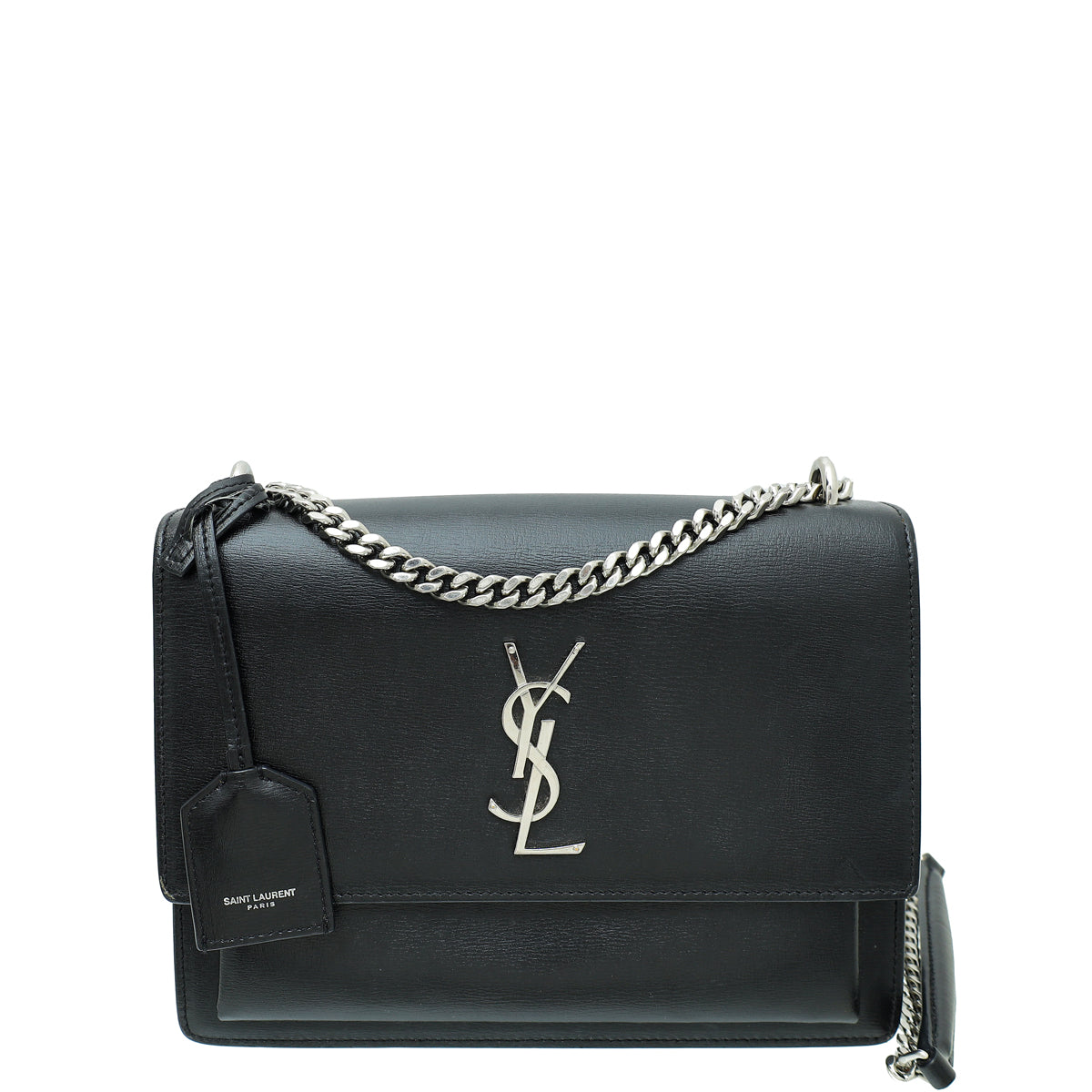 YSL Black Sunset Medium Bag-YSL-THE CLOSET