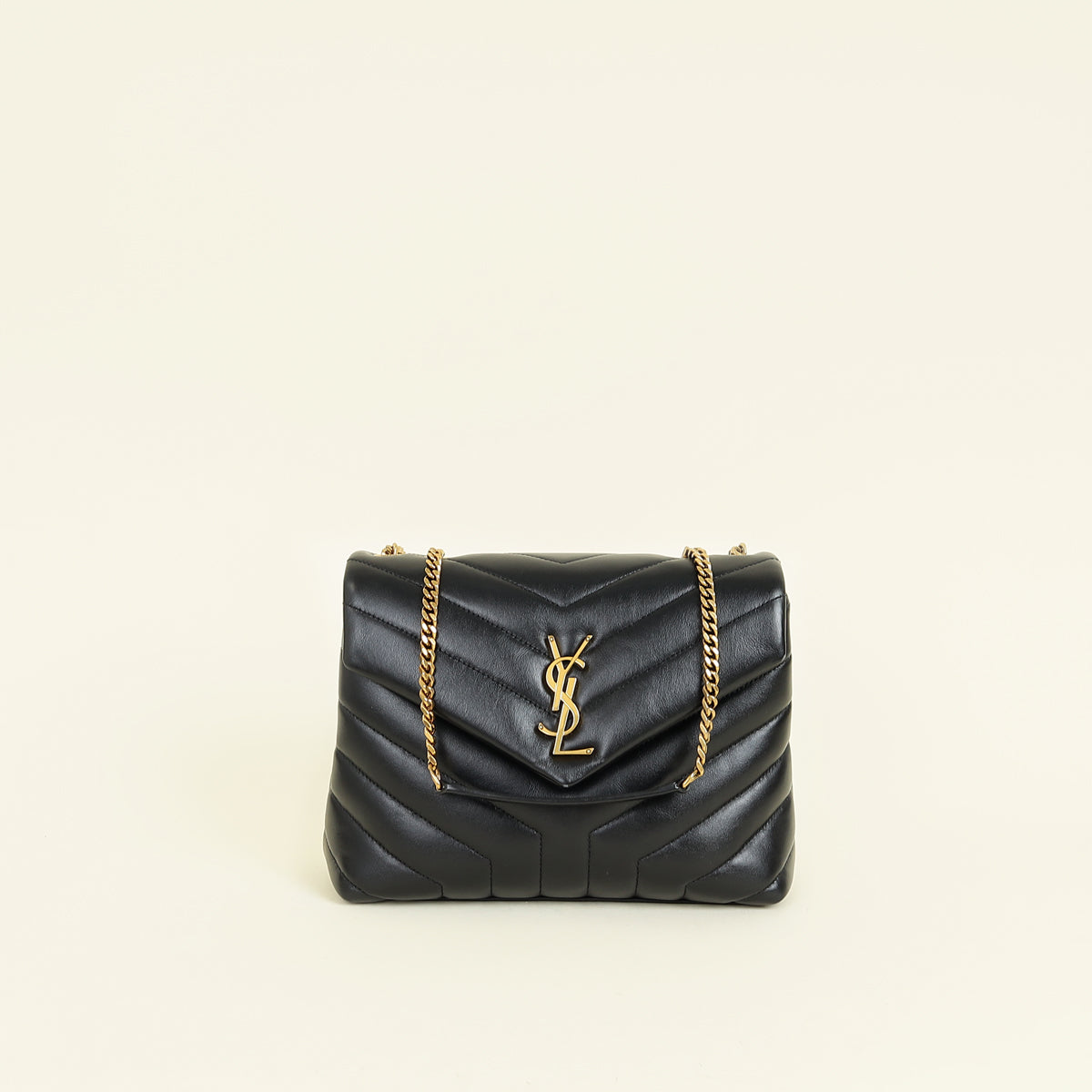 YSL Black Loulou Small Flap Shoulder Bag-YSL-Handbags-THE CLOSET