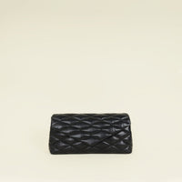 YSL Black Sade Envelope Quilted Large Clutch