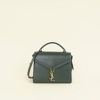 YSL Forest Green Cassandra Top Handle Medium Bag-YSL-Handbags-THE CLOSET