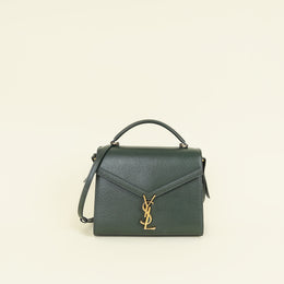 YSL Forest Green Cassandra Top Handle Medium Bag
