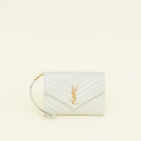 YSL Vintage Blanc Cassandre Flap Pouch