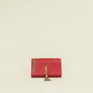 YSL Red Kate Tassel Medium Shoulder Bag