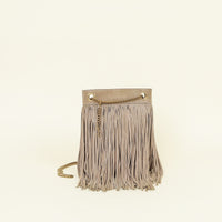 YSL Brown Grace Fringed Small Chain Bag
