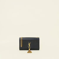 YSL BlackMonogram Kate Tassel Shoulder Bag