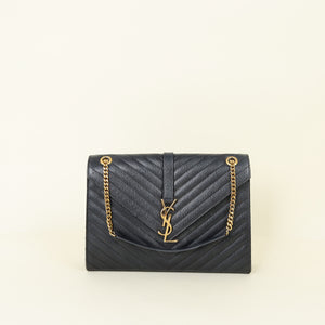 YSL Black Monogram Large Satchel Shoulder Bag