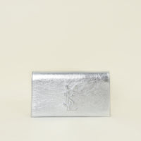 YSL Metallic Silver Belle de Jour Clutch