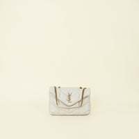 YSL Vintage Blanc Toy Puffer Mini Shoulder Bag