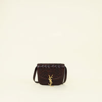YSL Chocolate Brown Kaia Satchel Bag