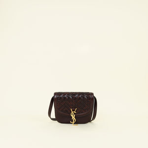 YSL Chocolate Brown Kaia Satchel Bag