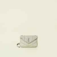YSL Vintage Blanc Toy Puffer Shoulder Bag
