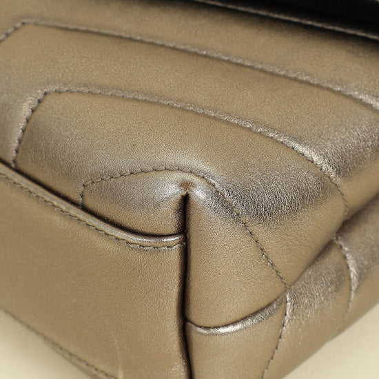 YSL Metallic Olive LouLou Toy Shoulder Bag