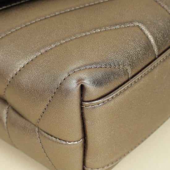 YSL Metallic Olive LouLou Toy Shoulder Bag