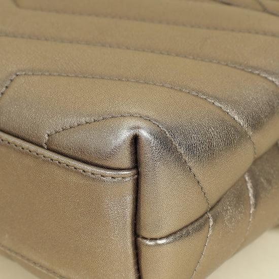 YSL Metallic Olive LouLou Toy Shoulder Bag