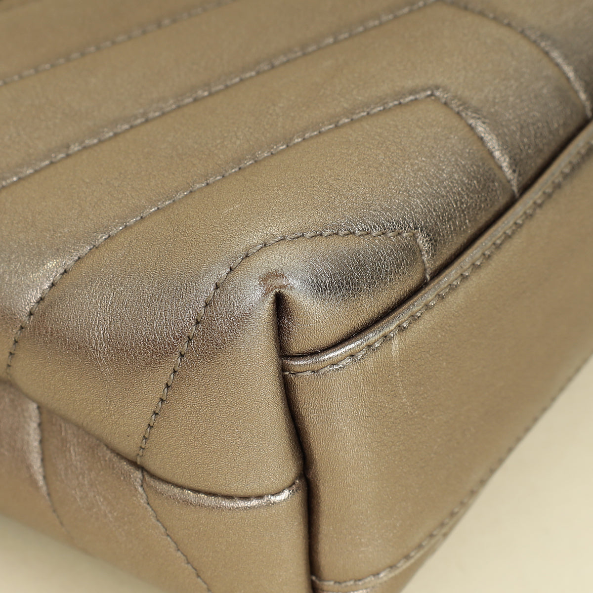 YSL Metallic Olive LouLou Toy Shoulder Bag