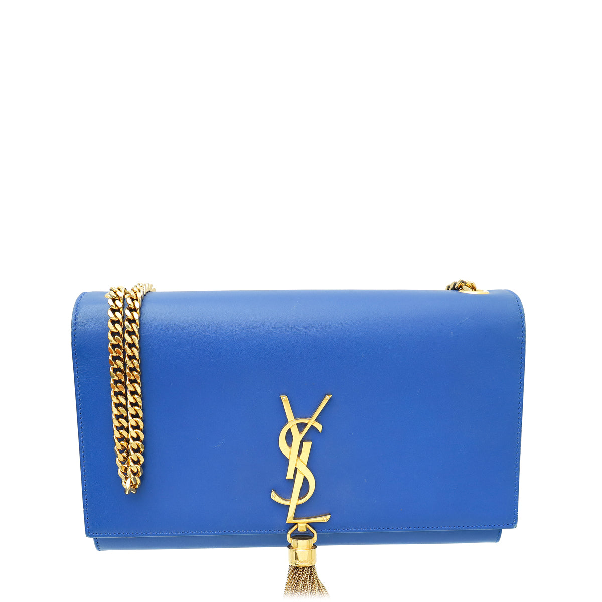 YSL Royal Blue Kate Tassel Medium Shoulder Bag-YSL-THE CLOSET