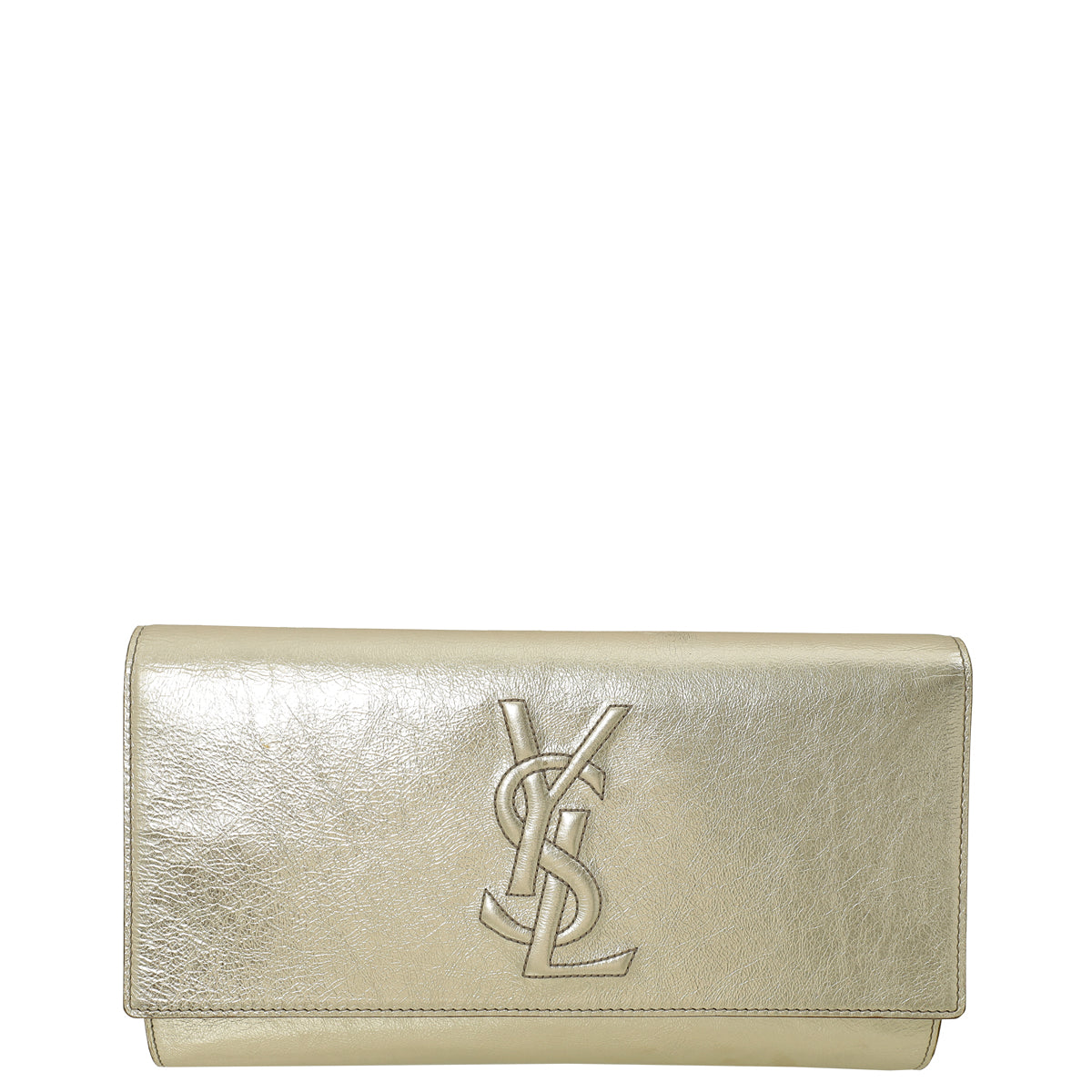 YSL Metallic Gold Belle De Jour Clutch-YSL-THE CLOSET