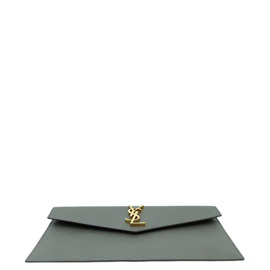 YSL Dark Asphalt Grain De Poudre Uptown Pouch