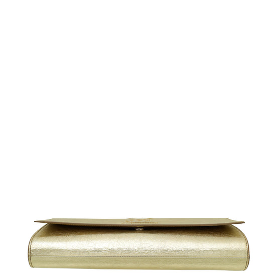 YSL Light Gold Metallic Belle De Jour Clutch