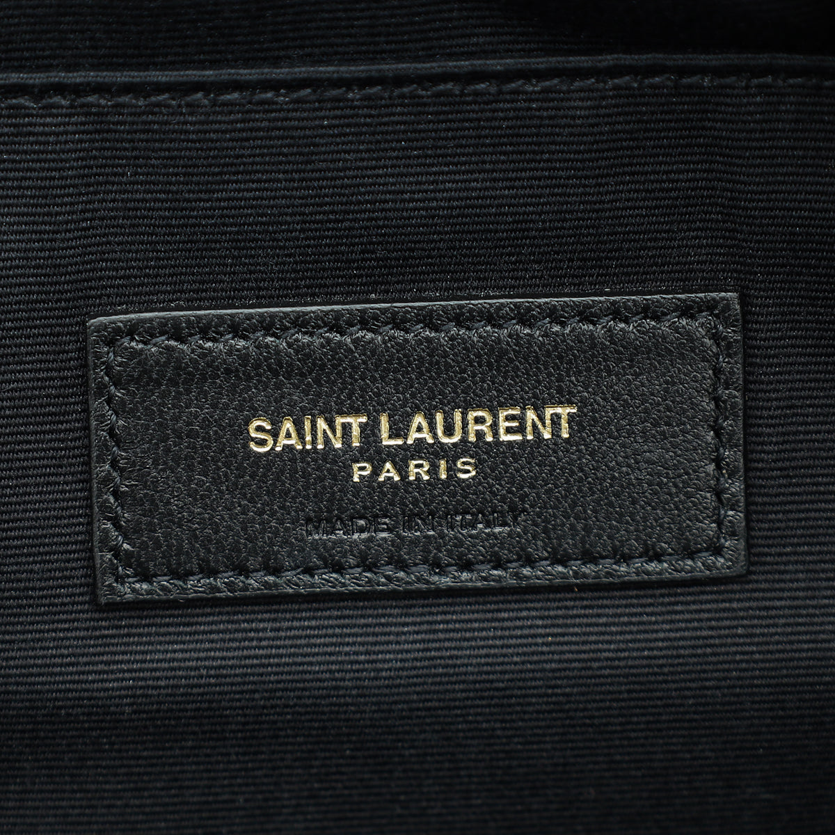 YSL Black Cassandre Chevron Tablet Pouch