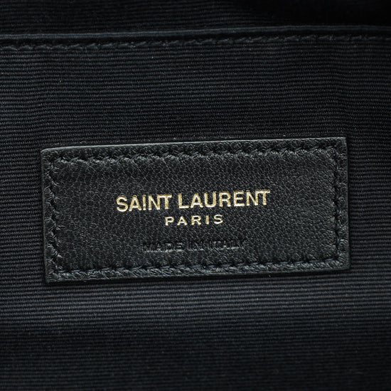 YSL Black Cassandre Chevron Tablet Pouch