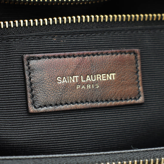 Load image into Gallery viewer, YSL Black Monogram Shopping Tote Large Bag
