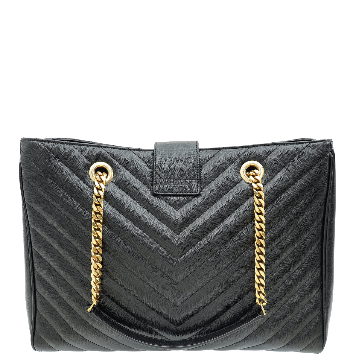 YSL Black Monogram Shopping Tote Large Bag