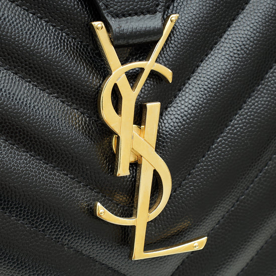 Load image into Gallery viewer, YSL Black Monogram Shopping Tote Large Bag
