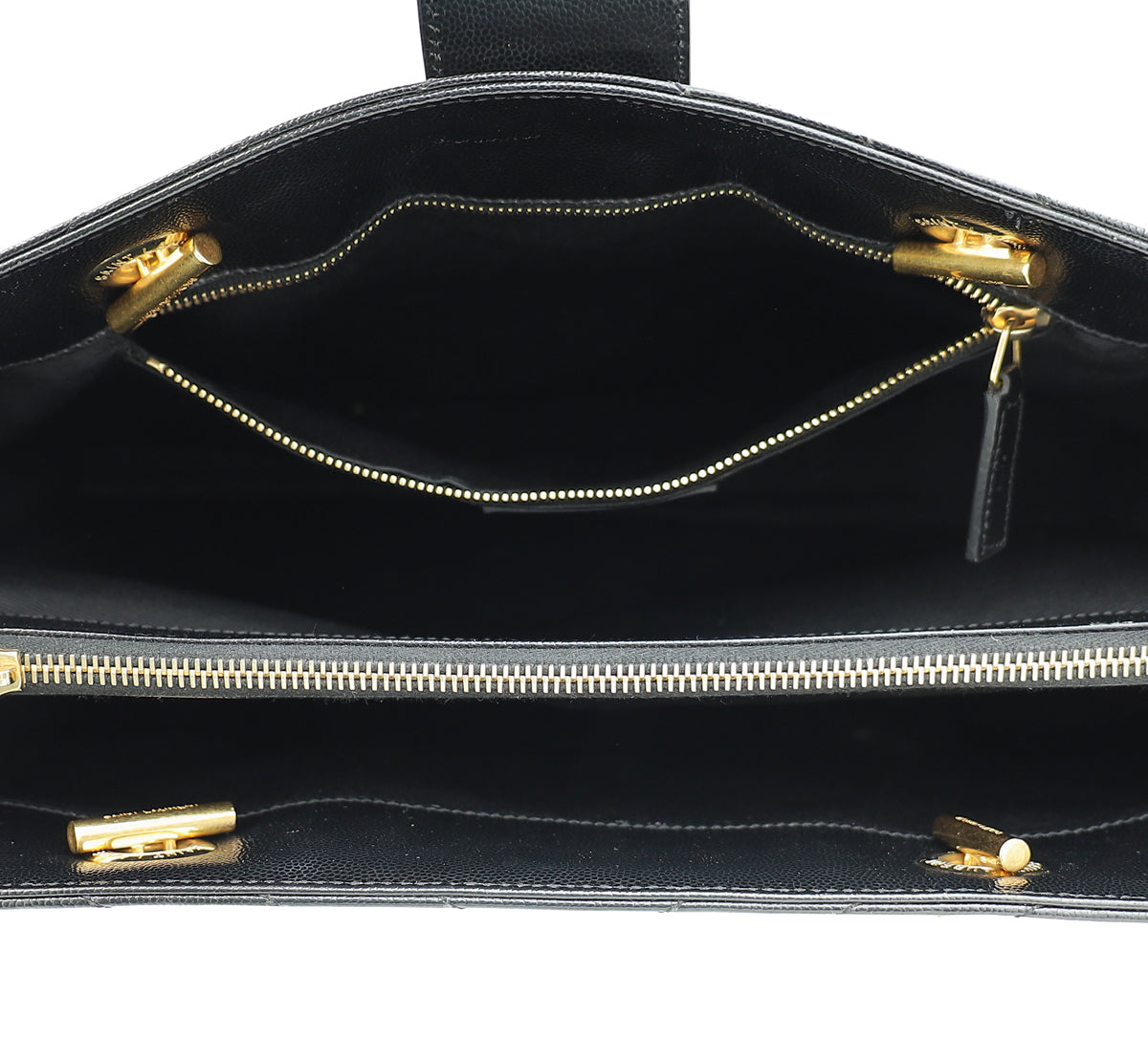 YSL Black Monogram Shopping Tote Large Bag