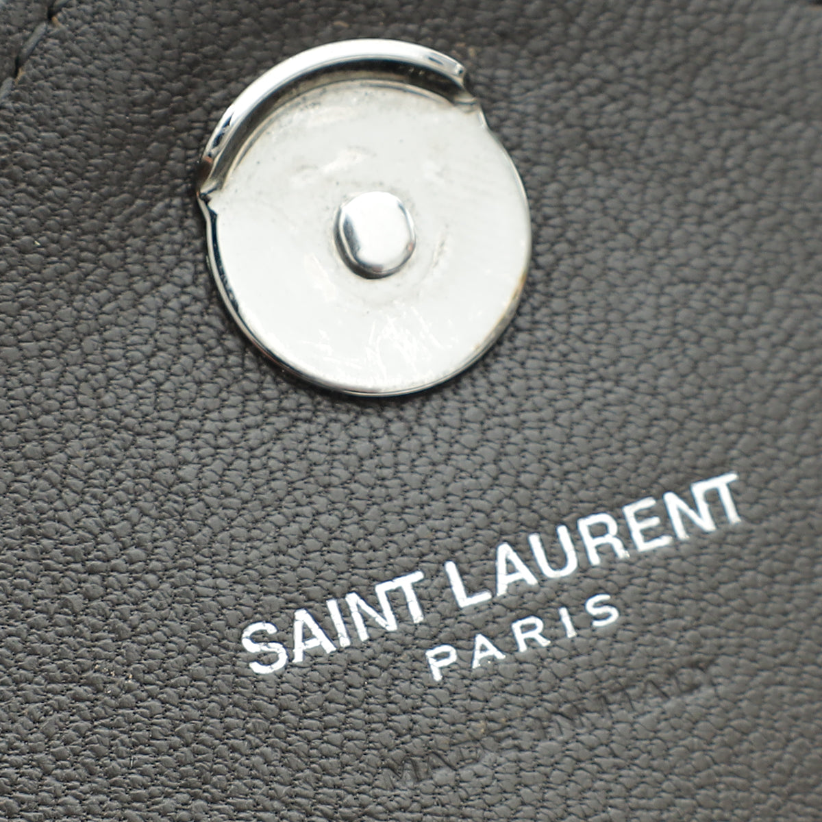 YSL Graphite Brown Monogram College Chain Wallet Bag