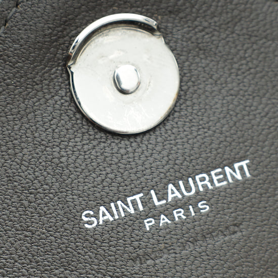 Load image into Gallery viewer, YSL Graphite Brown Monogram College Chain Wallet Bag
