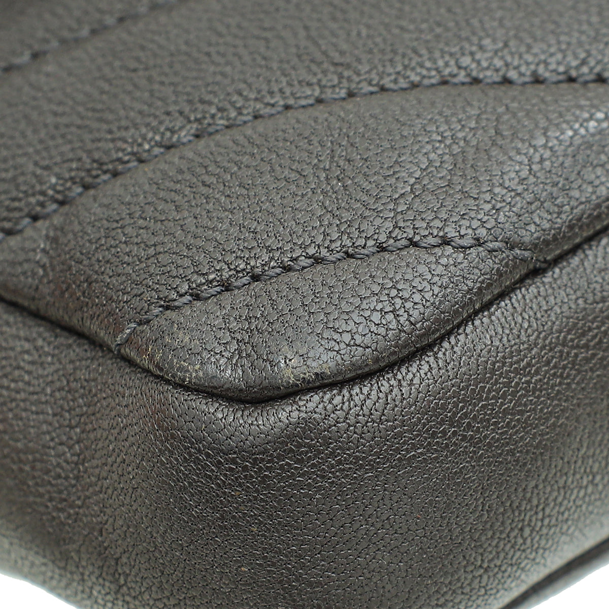 YSL Graphite Brown Monogram College Chain Wallet Bag