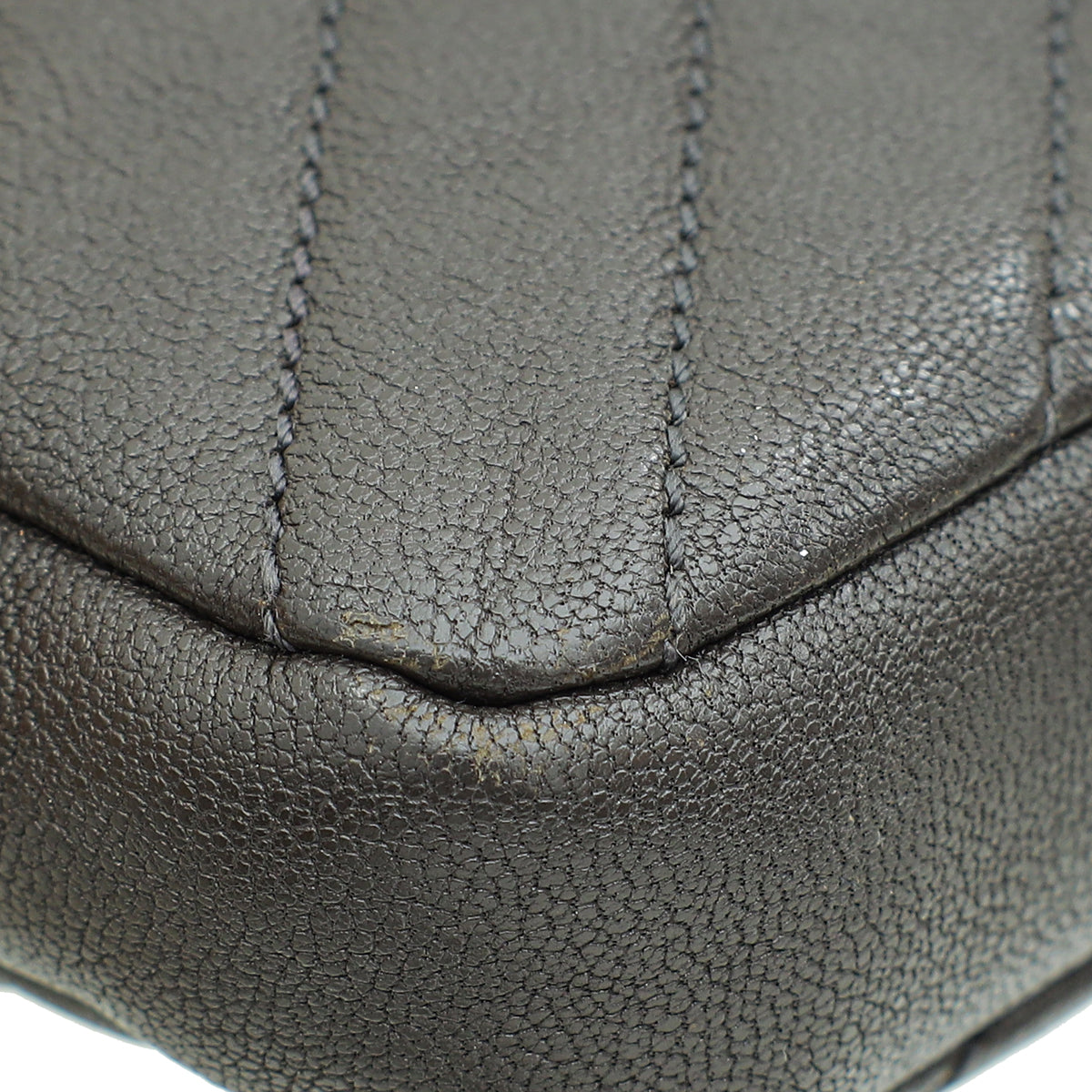 YSL Graphite Brown Monogram College Chain Wallet Bag