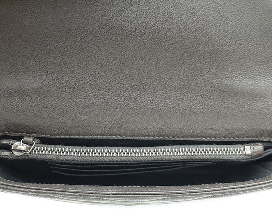 Load image into Gallery viewer, YSL Graphite Brown Monogram College Chain Wallet Bag
