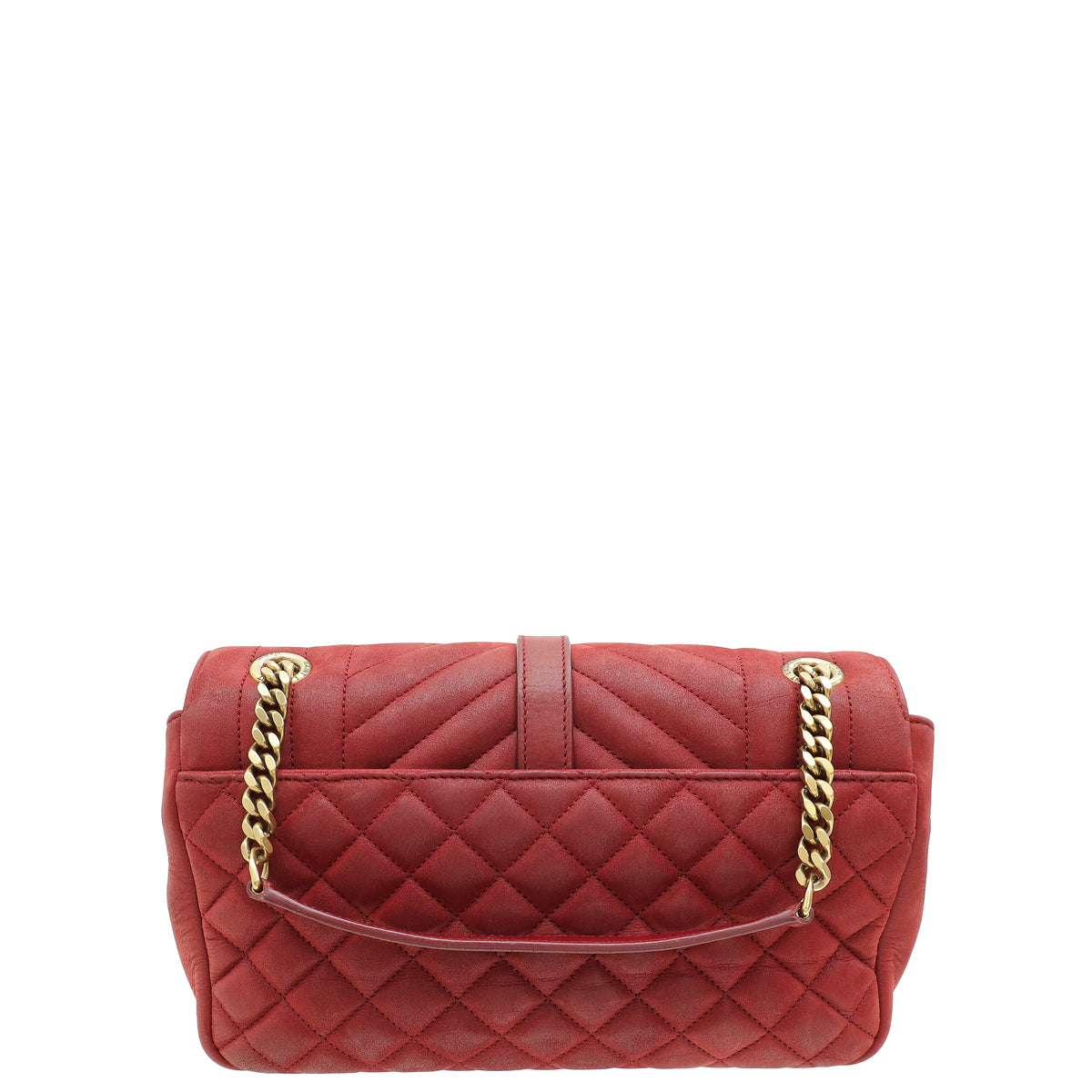 YSL Red Chevron Soft Envelope Medium College Bag-YSL-THE CLOSET