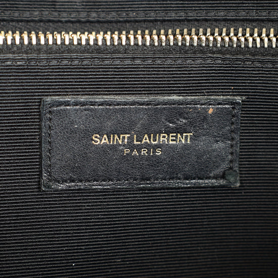 YSL Black Monogram Envelope Large Satchel Bag