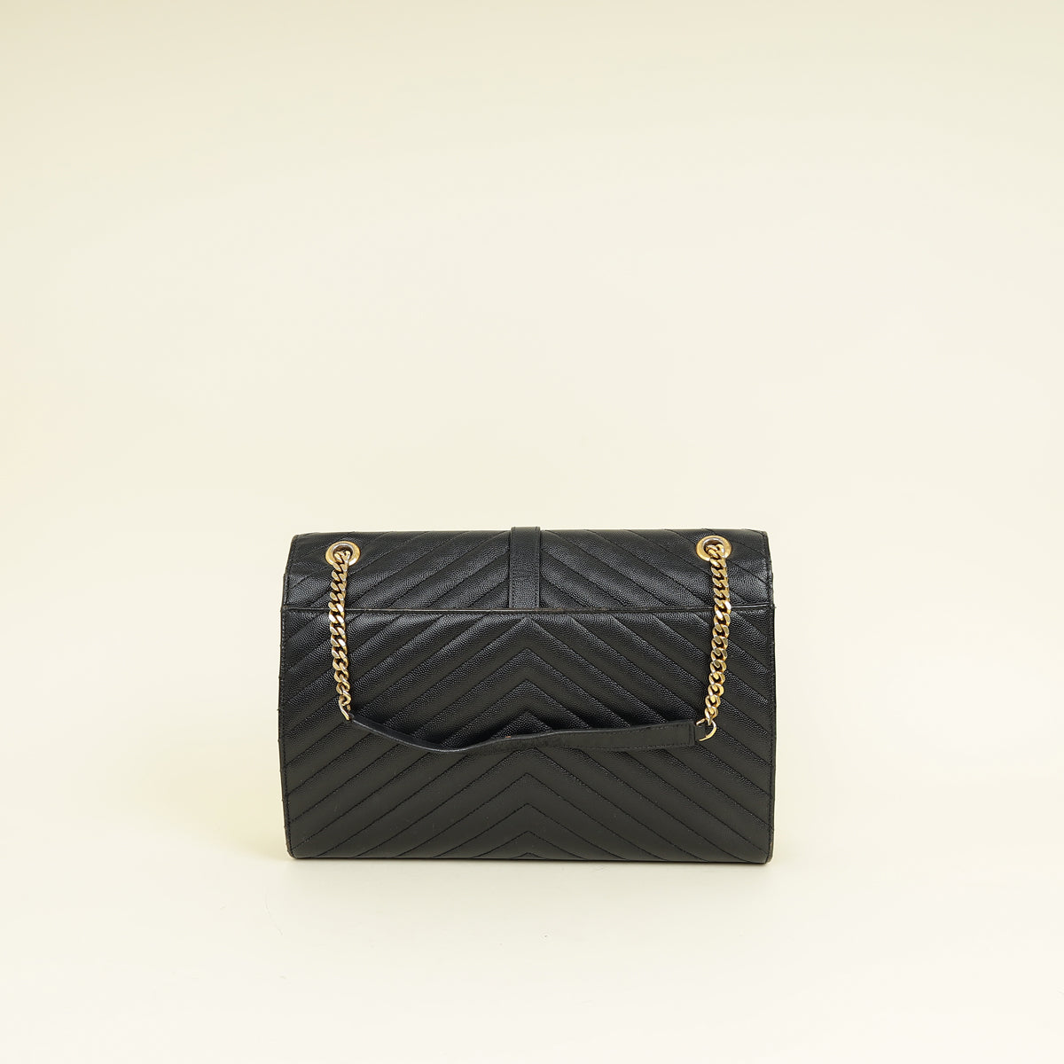 YSL Black Monogram Envelope Large Satchel Bag