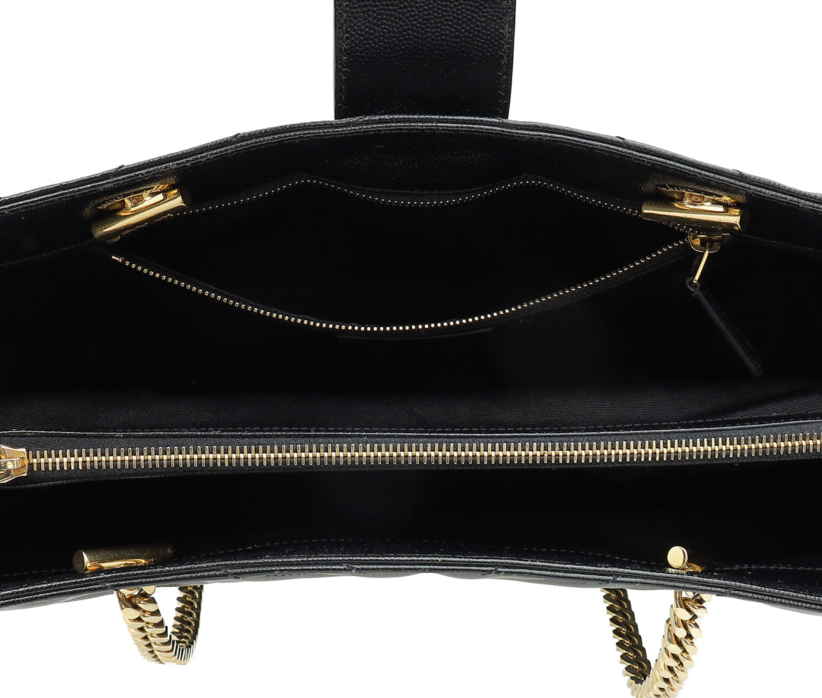 YSL Black Monogram Shopping Tote Large Bag