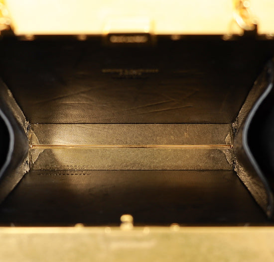 YSL Black Tuxedo Box Plexiglass Minaudiere Bag-YSL-THE CLOSET